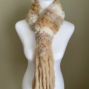 Rabbit Fur Neck Warmer Scarf